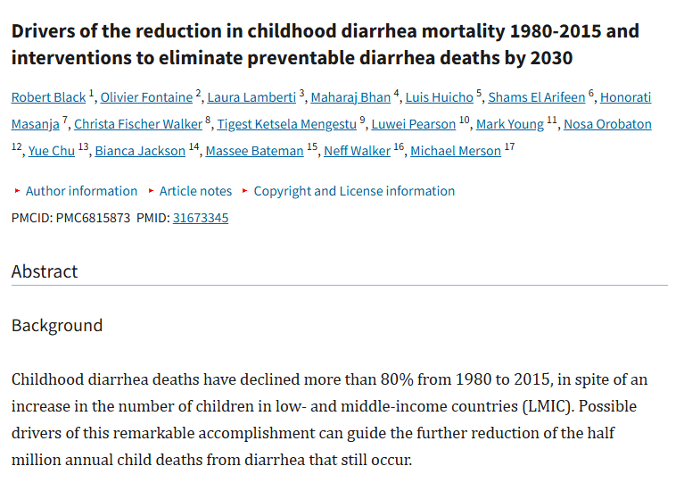 Screenshot of the title and summary of the research article linked