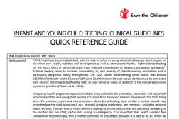 Photo: Save the Children_IYCF Clinical Guidelines Summary
