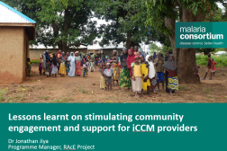 Quotidien de leçons apprises sur la stimulation de l'engagement communautaire et du soutien des prestataires de PECC - Jonathan Jiya (Malaria Consortium)